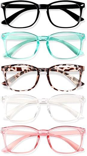 5 Pairs Anti Blue Light Glasses - Stylish Eye Protection