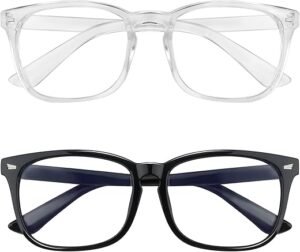 Blue Light Blocking Glasses - 2 Pack for Eye Relief