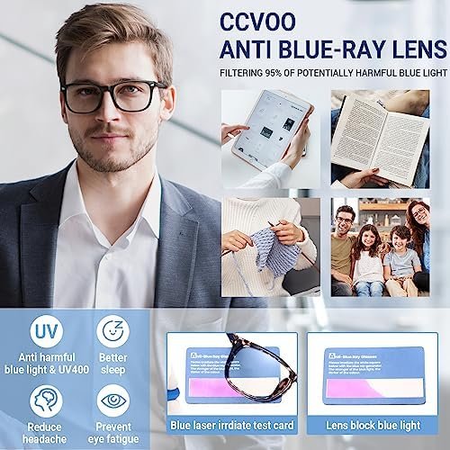 CCVOO 5-Pack Blue Light Blocking Reading Glasses