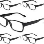 Gaoye 5-Pack Stylish Blue Light Blocking Reading Glasses