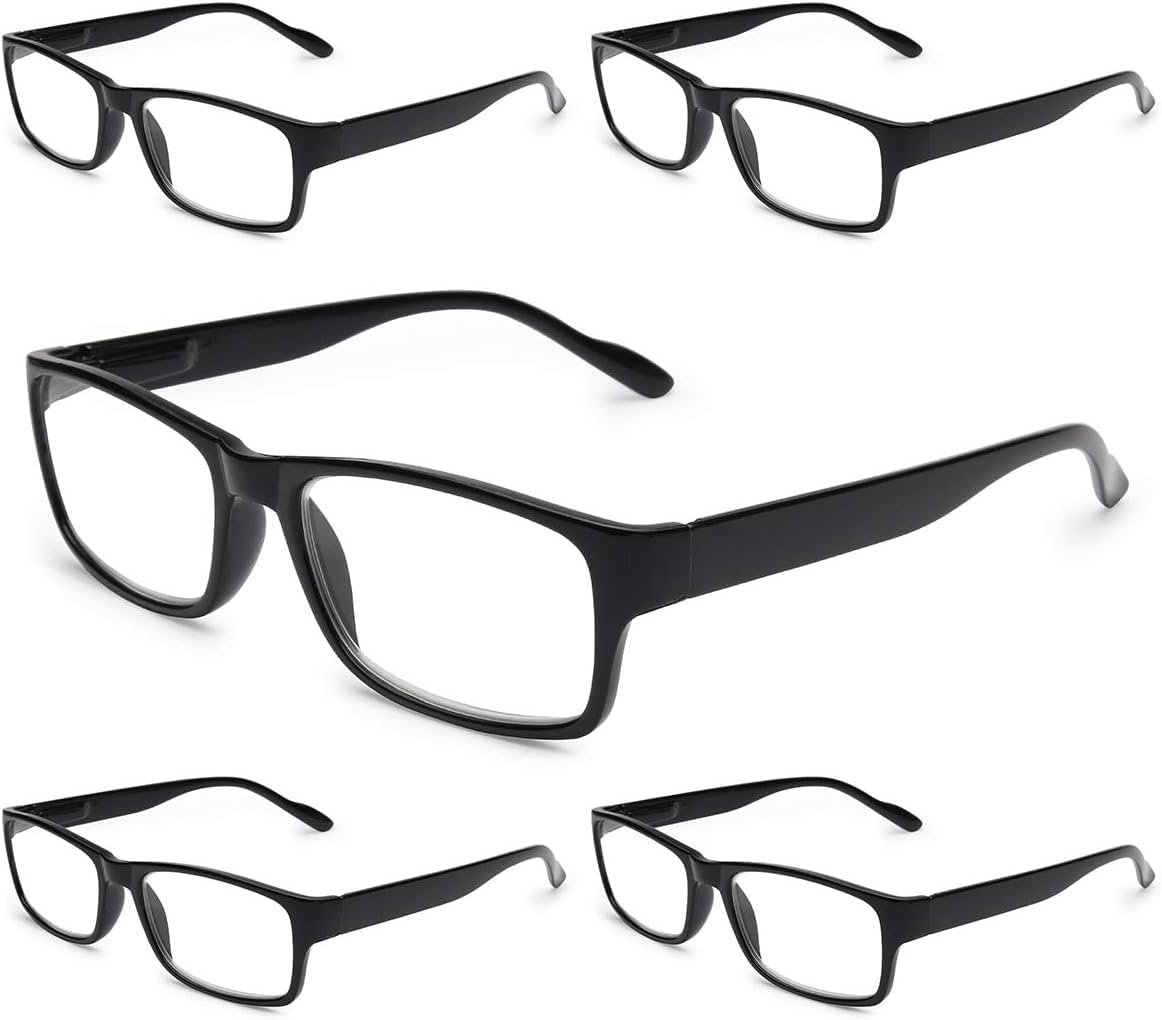 Gaoye 5-Pack Stylish Blue Light Blocking Reading Glasses