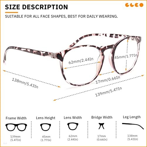 IBOANN Retro Blue Light Blocking Glasses - 3 Pack