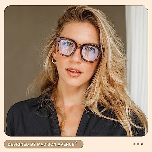 Madison Avenue Tortoiseshell Oversized Blue Light Glasses