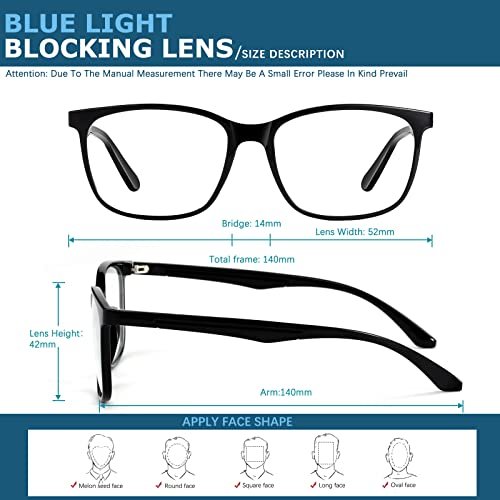 Oilway Blue-Light Blocking Glasses for Eye Protection