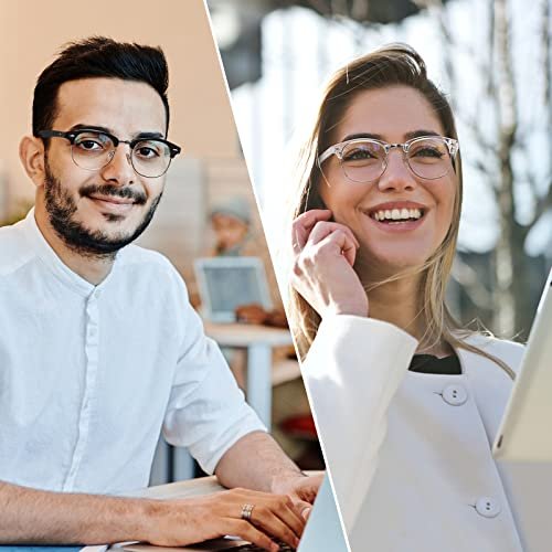 Vintage Half Frame Blue Light Blocking Glasses for All